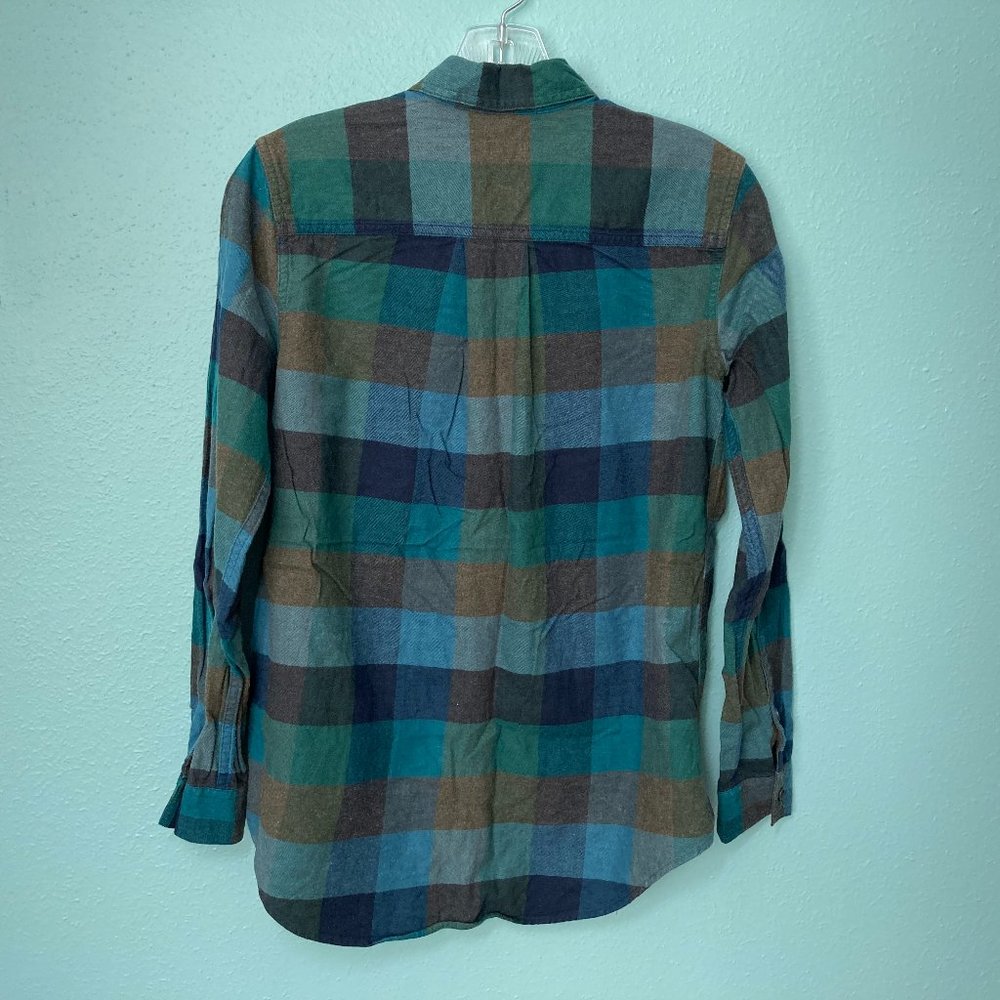 LAST CHANCE - Donating 5/25 Eddie Bauer Teal / Blue / Green Flannel - Picture 2 of 3